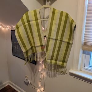 Vintage Coach Wool Striped Scarf Shawl Wrap